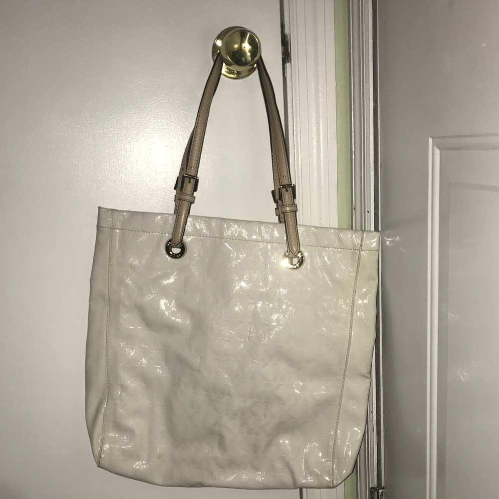 White Mk metallic tote